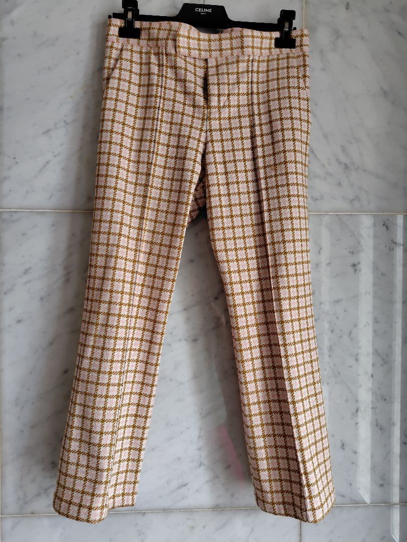 MARNI新品未使用　千鳥格子パンツ　ピンク×ベージュ×ホワイト