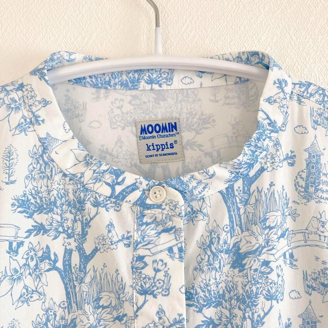 ムーミン × kippis パイピングワンピース　F　ブルー　afternoon
