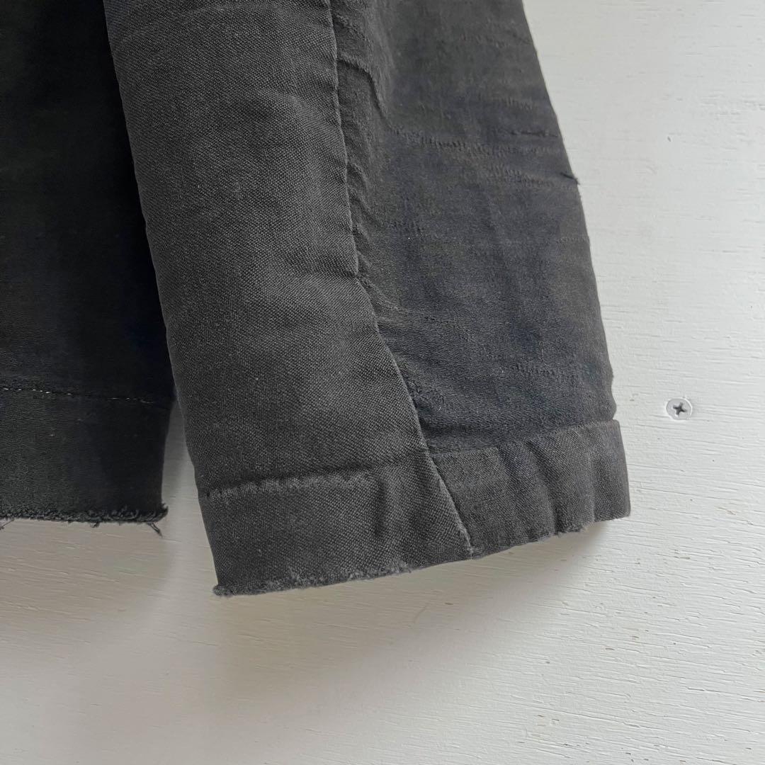 30s 40s フレンチ ブラックモールスキンジャケット テーラード 希少 襤褸