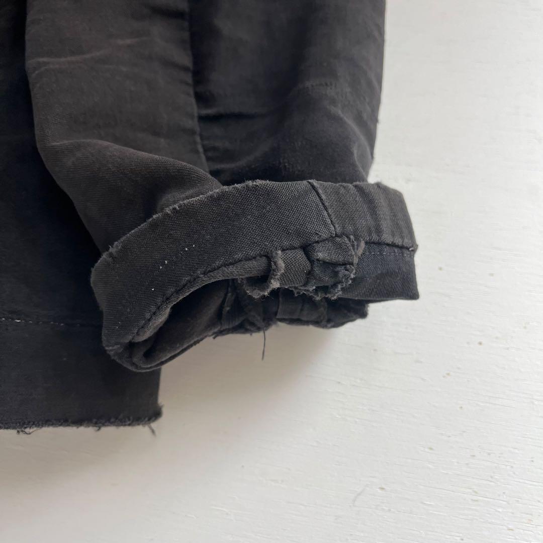 30s 40s フレンチ ブラックモールスキンジャケット テーラード 希少 襤褸