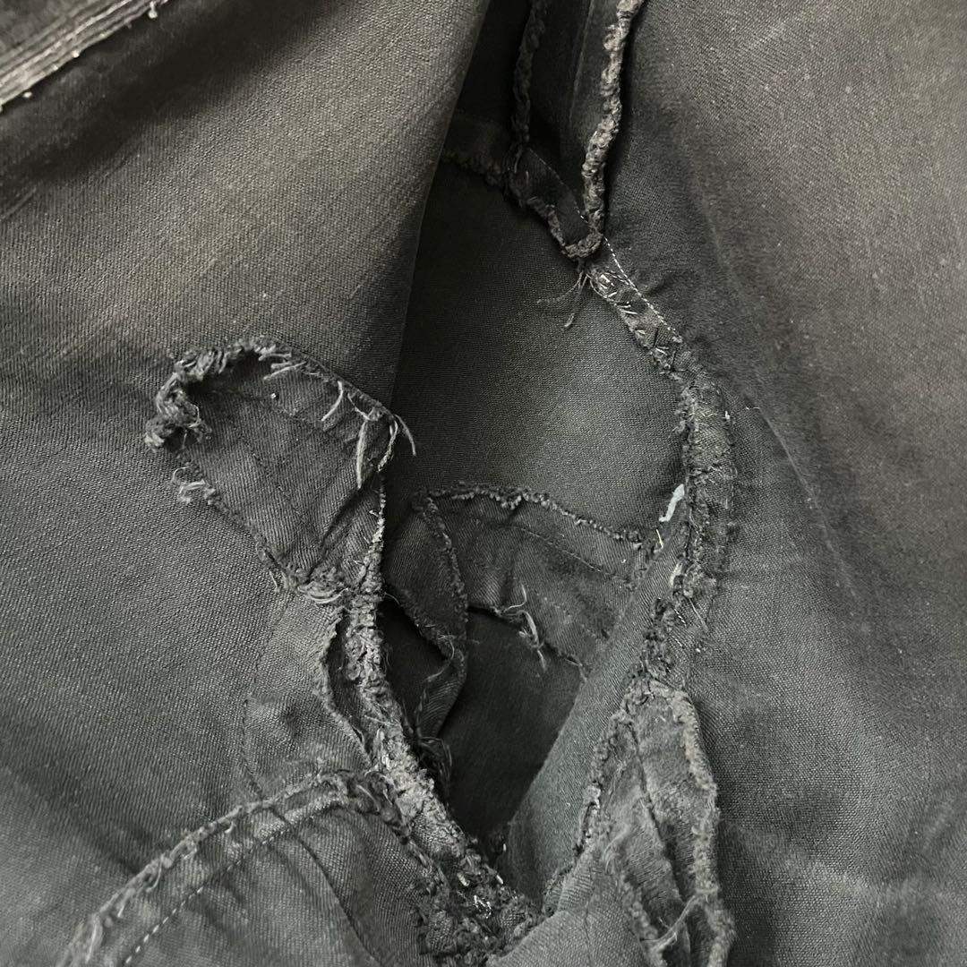 30s 40s フレンチ ブラックモールスキンジャケット テーラード 希少 襤褸