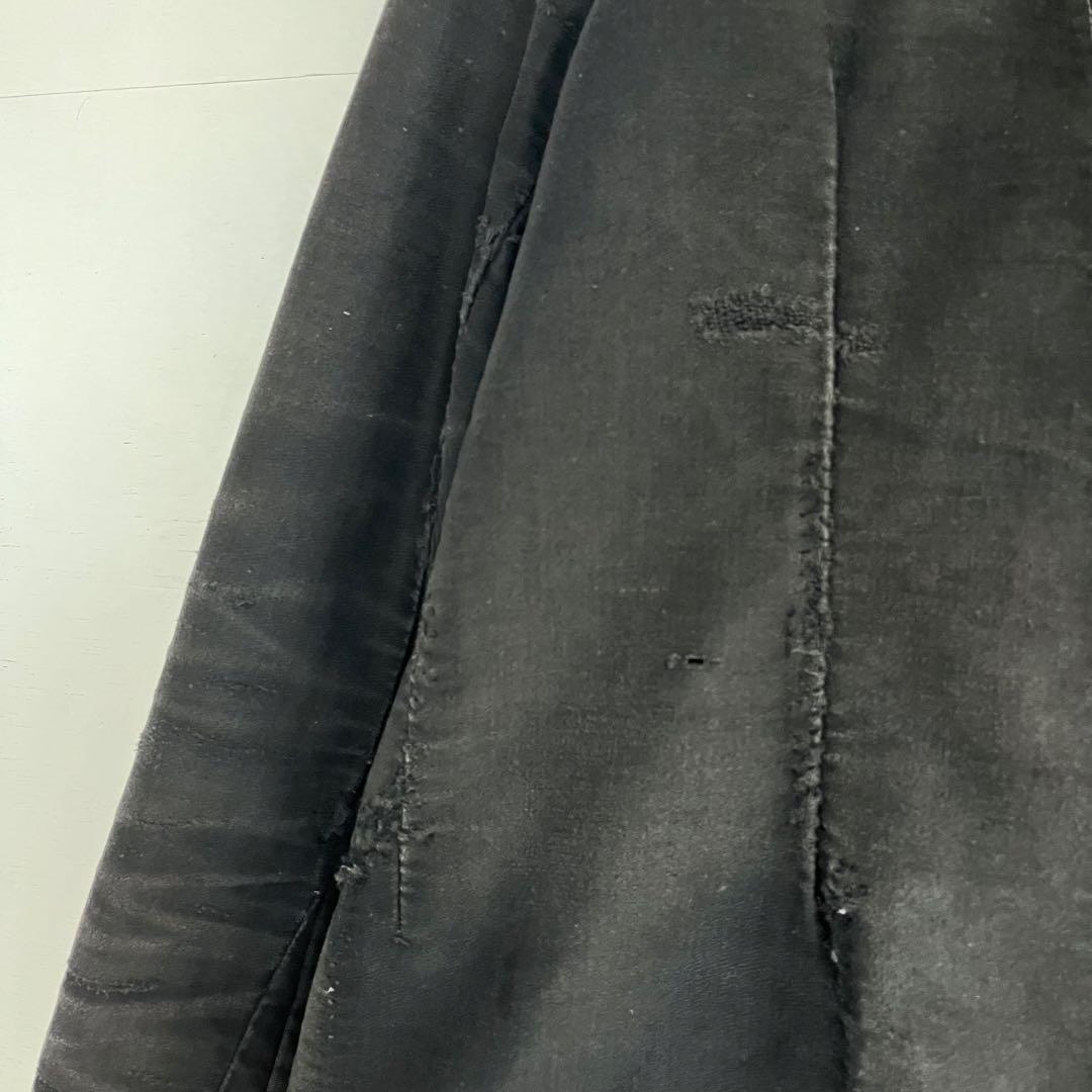 30s 40s フレンチ ブラックモールスキンジャケット テーラード 希少 襤褸
