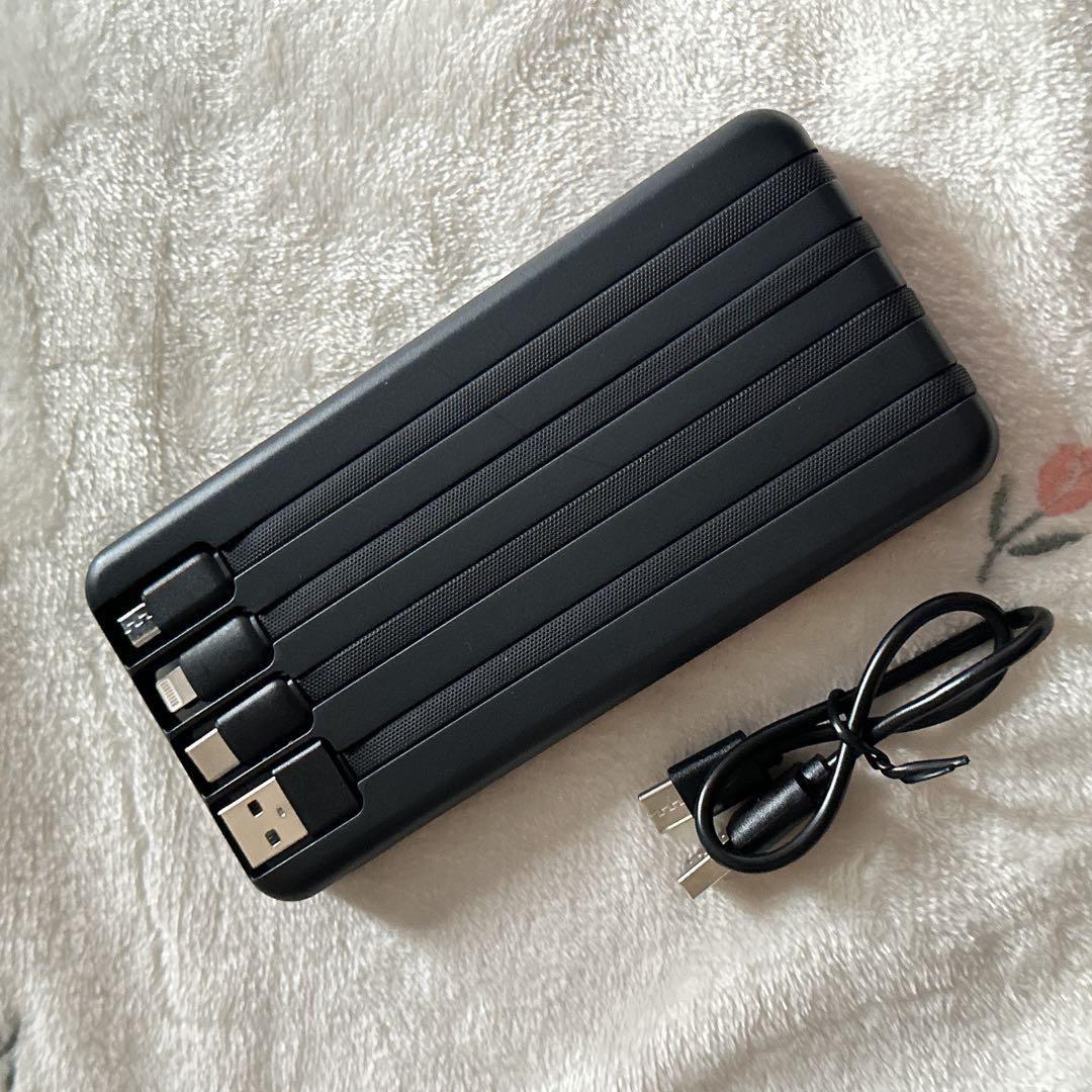 35000mAh大容量 ケーブル内蔵 モバイルバッテリー 22.5W 急速充電