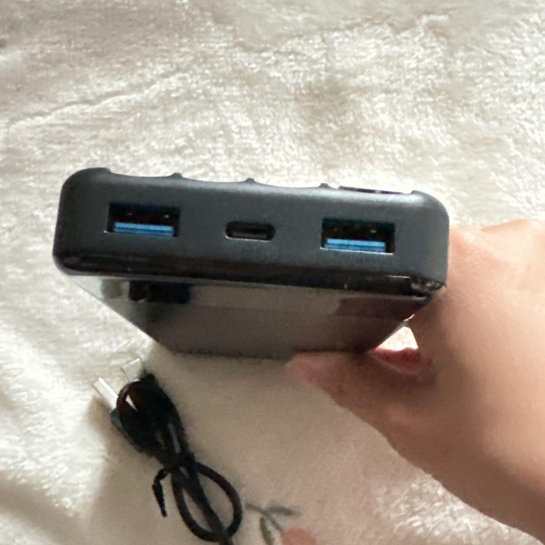 35000mAh大容量 ケーブル内蔵 モバイルバッテリー 22.5W 急速充電