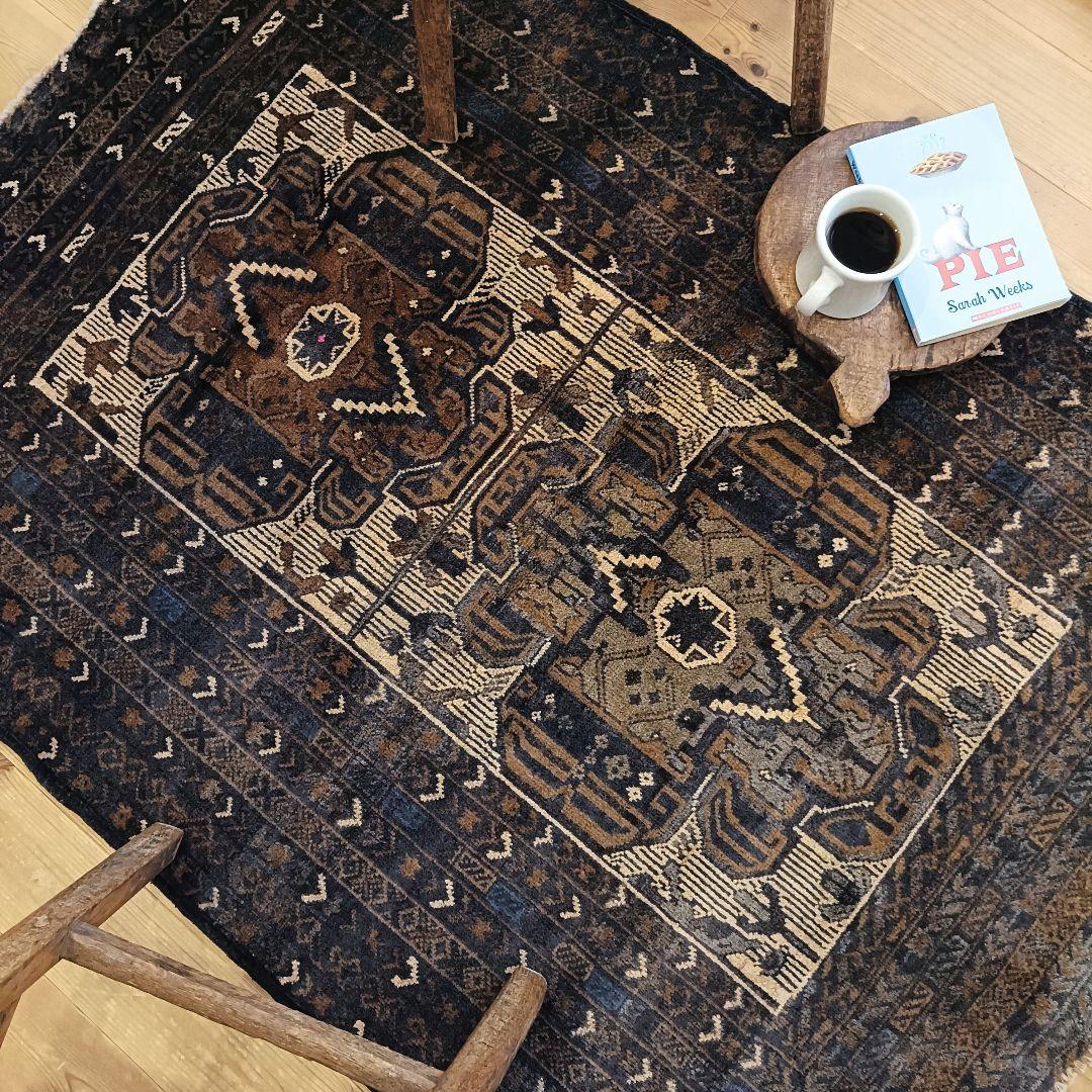 【※値下げご依頼】 アフガンラグ　ヴィンテージラグ トライバルラグ