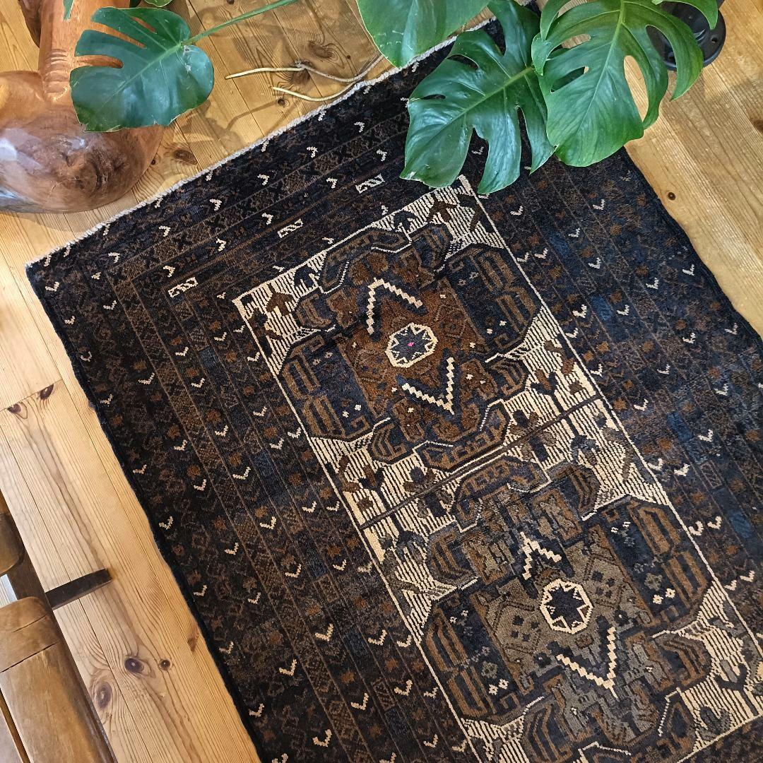 【※値下げご依頼】 アフガンラグ　ヴィンテージラグ トライバルラグ