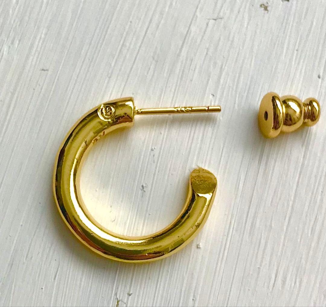 SILVER925 ゴールドピアス　フープ　24KGP　常田大希風