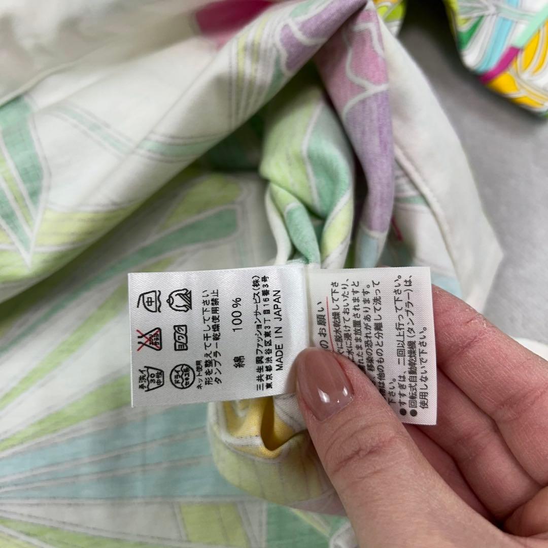 K801 新品未使用 L レオナール ロゴ刺繍 花柄 カットソー レディース