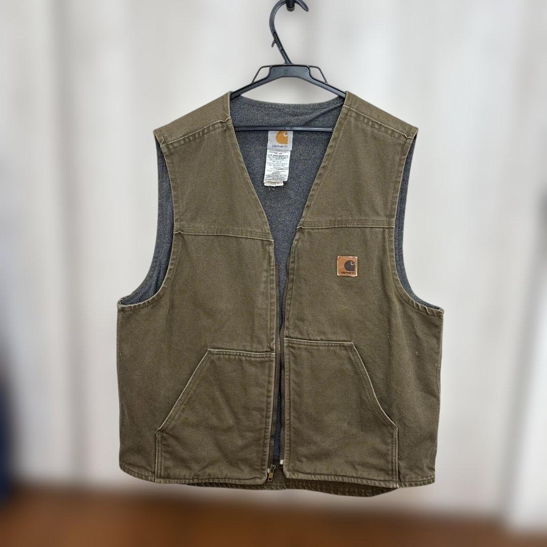 Carhartt ベスト　ダック　カーキ