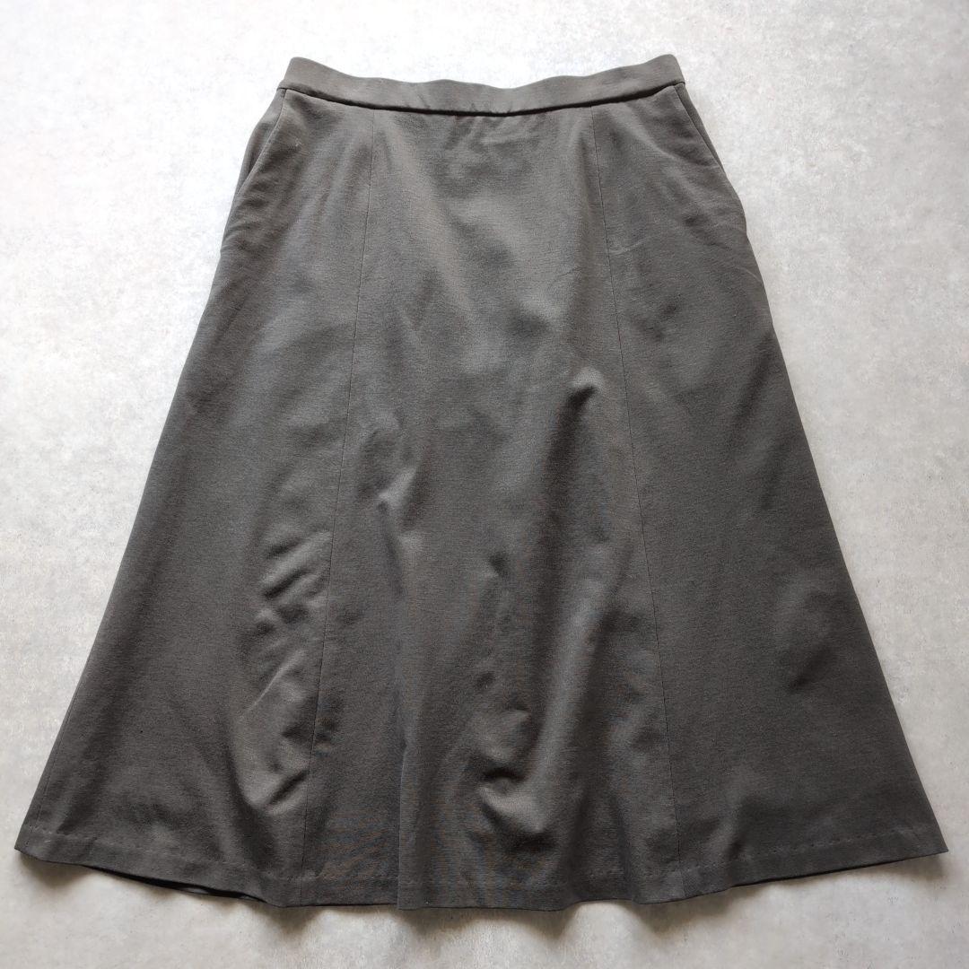 自由区 スカートスーツ ノーカラージャケット 大きいサイズ 44