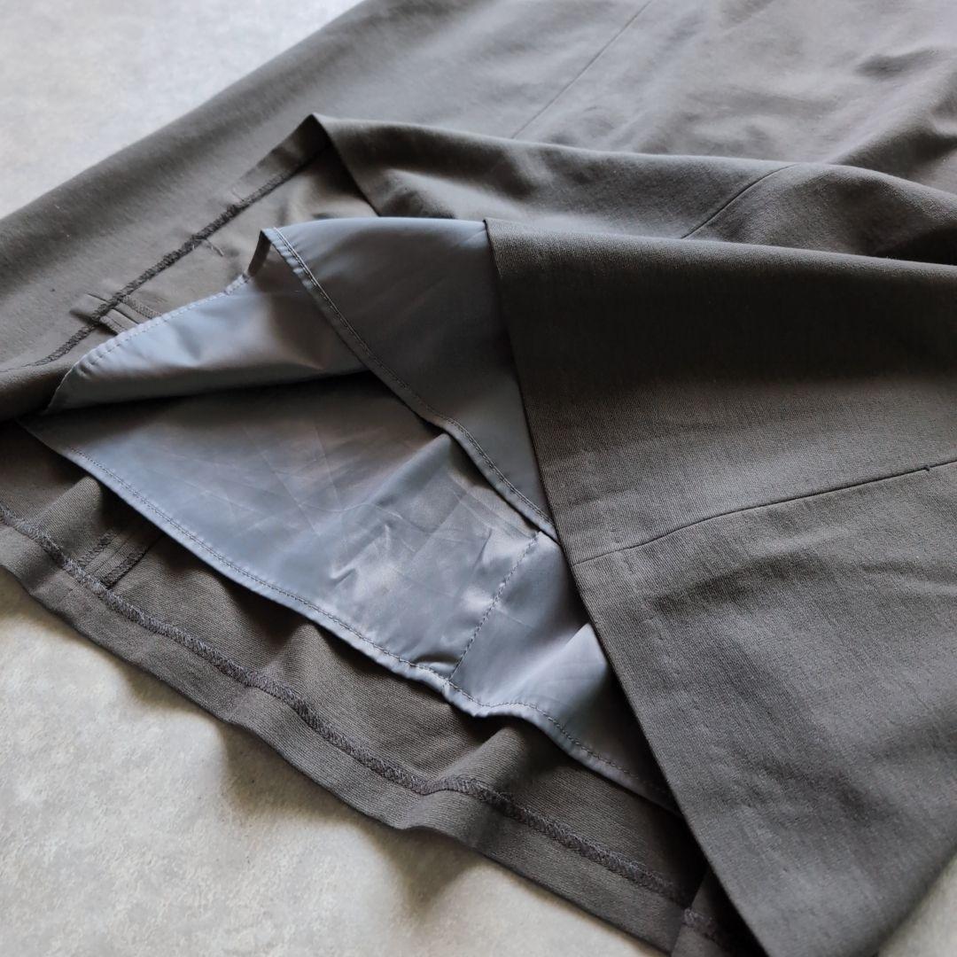 自由区 スカートスーツ ノーカラージャケット 大きいサイズ 44