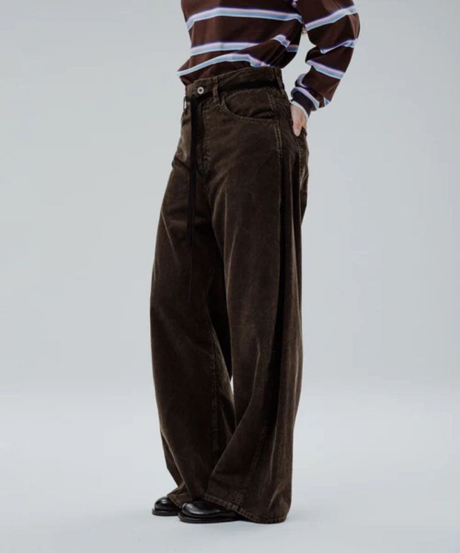 新品ADAM ET ROPE' FEMME ガーメントダイコーデュロイパンツ