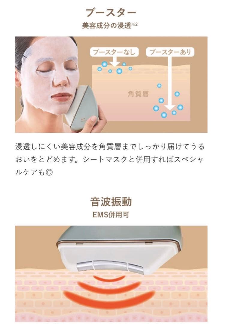 【新品】BRUNO温冷EMSフェイシャルリフト グリーン　美顔器　ブルーノ