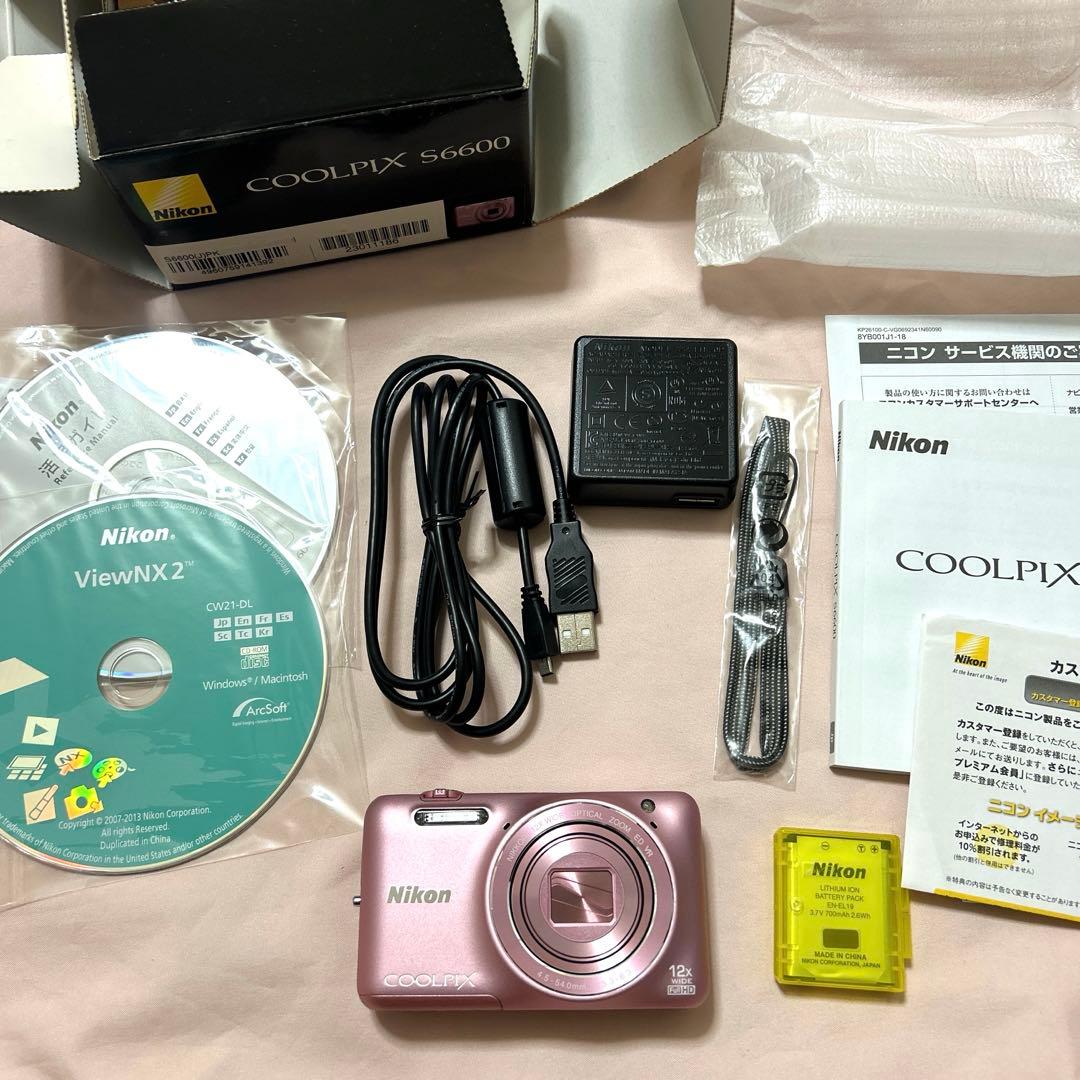 ほぼ新品 Nikon COOLPIX S6600 シルキーピンク