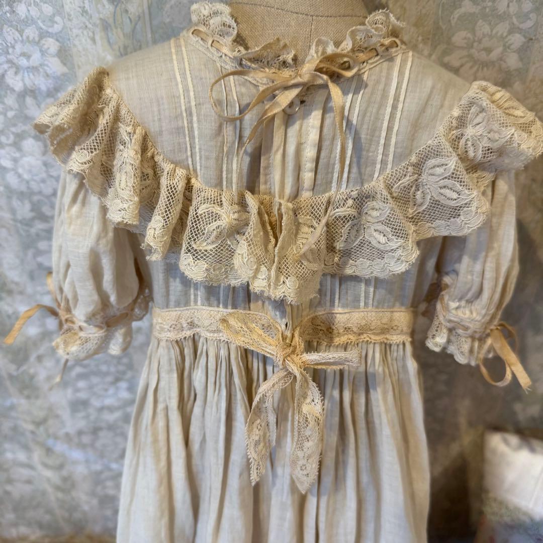 ヴィンテージドールトルソーとアンティークレースドールドレスのセット