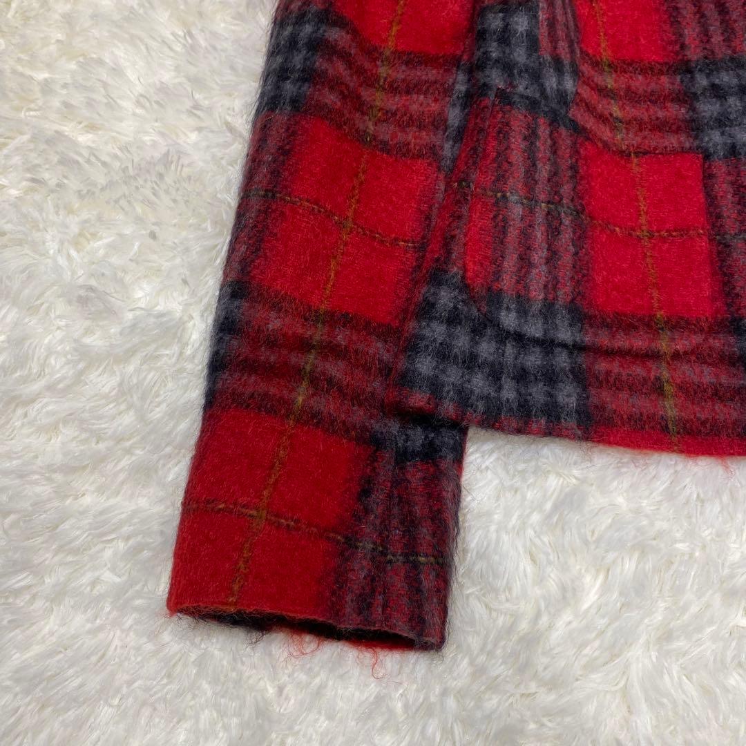 【美品】MaxMara マックスマーラ テーラードジャケット 赤 チェック