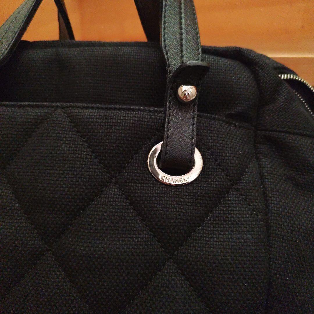 CAHNEL パリビアリッツ　マトラッセ　ハンドバッグ　ブラック