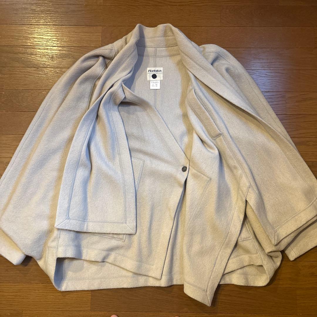 Plantation イッセイミヤケ期 ライトグレー ケープコート