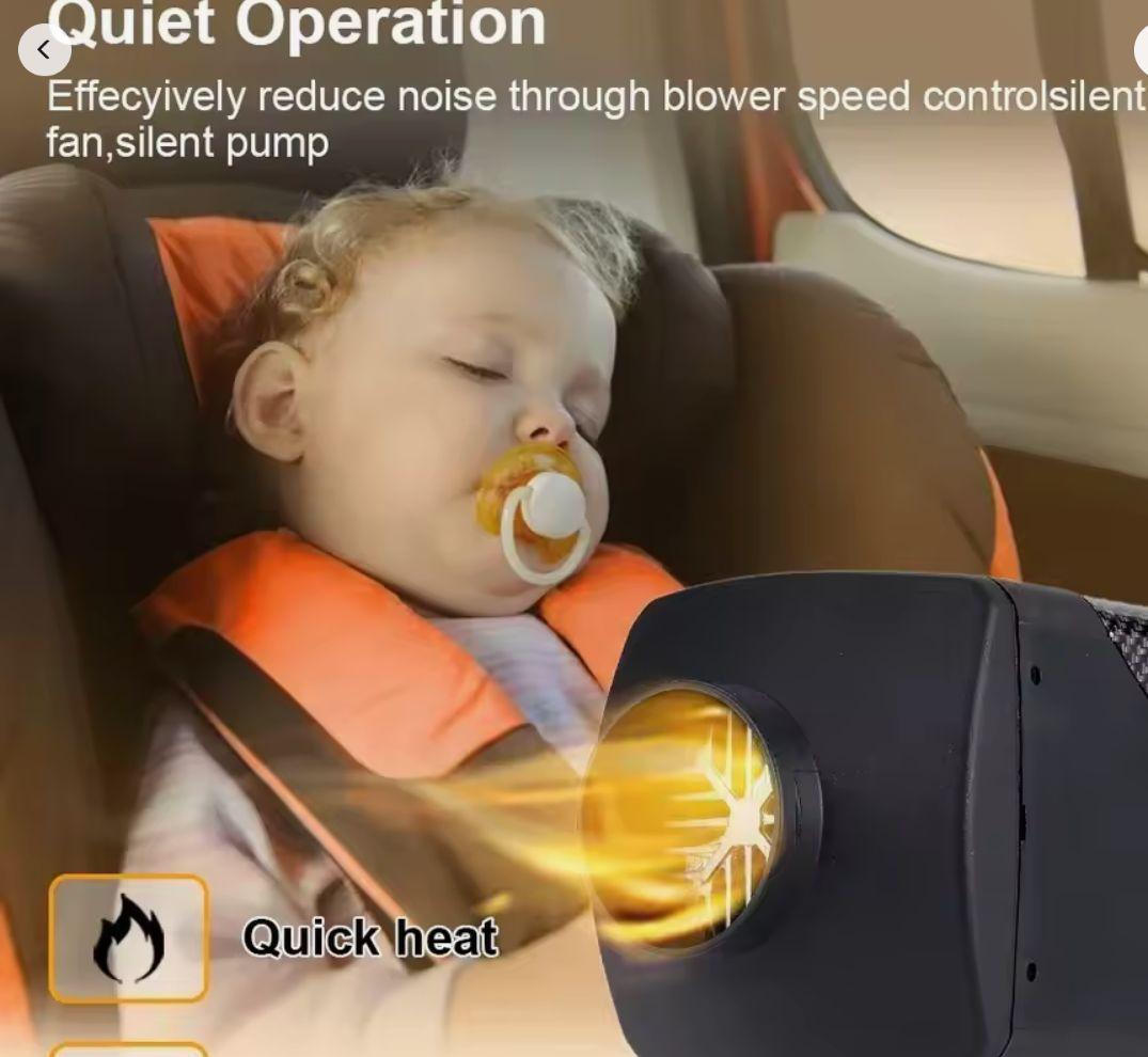 FFエアーヒーター１２Ｖまたは２４ｖで駆動する。