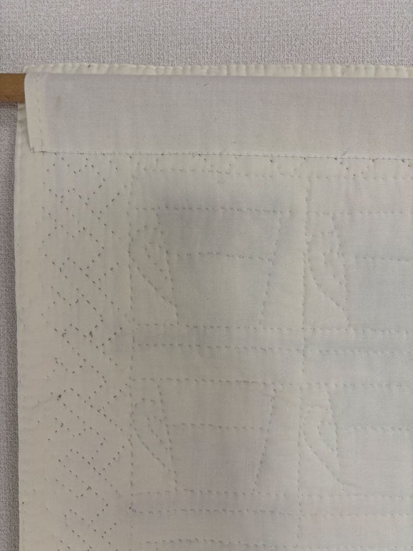 カップデザインのパッチワーク　タペストリー　ハンドメイド　壁掛け　洋風　カフェ