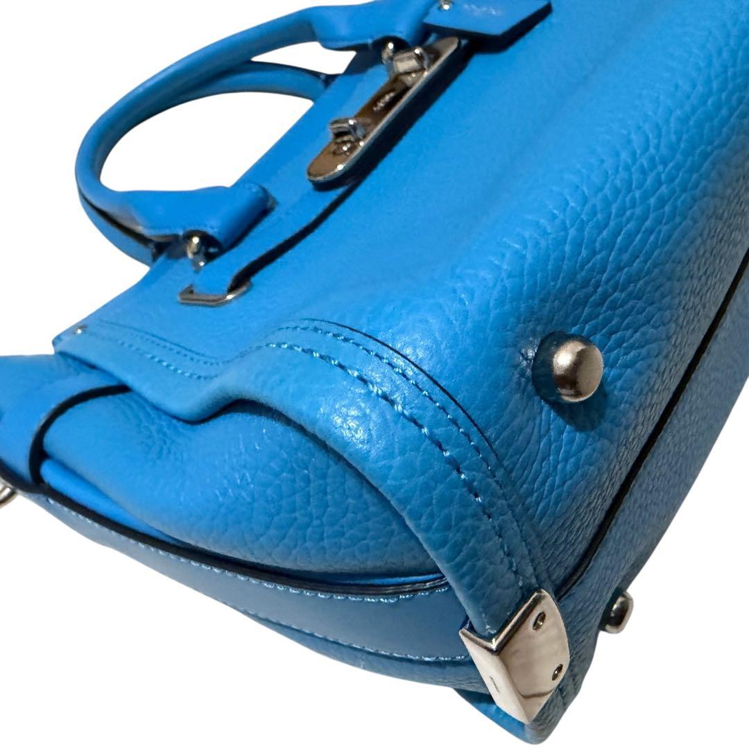 COACH スワッガー キャリーオール 2WAY ハンドバッグ ペブルレザー