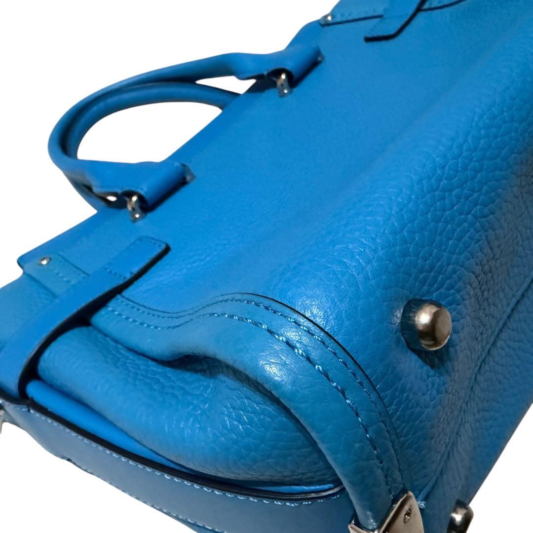 COACH スワッガー キャリーオール 2WAY ハンドバッグ ペブルレザー