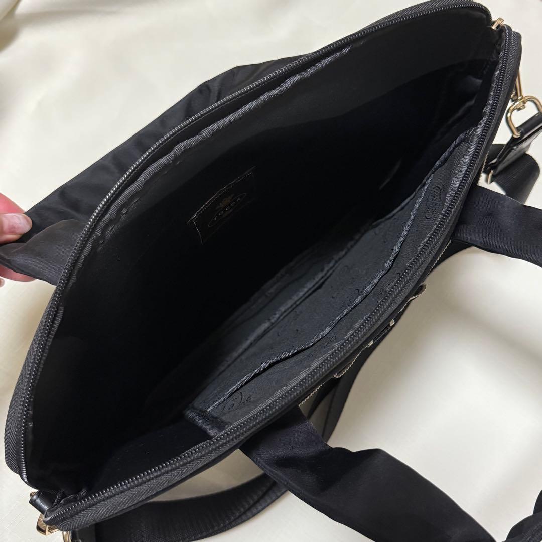 tooca トッカ　リボン　PCトートバッグ　PCケース　黒