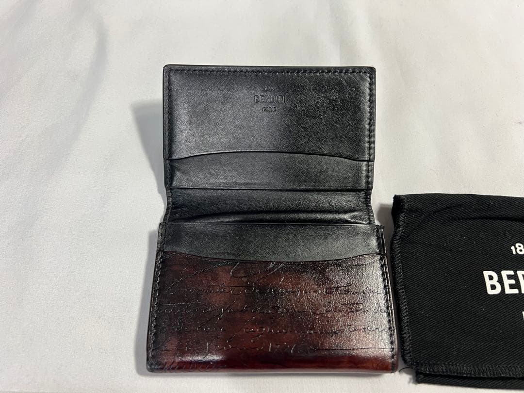 ベルルッティ　インブイア　スクリットレザー　カリグラフィー　名刺入れ