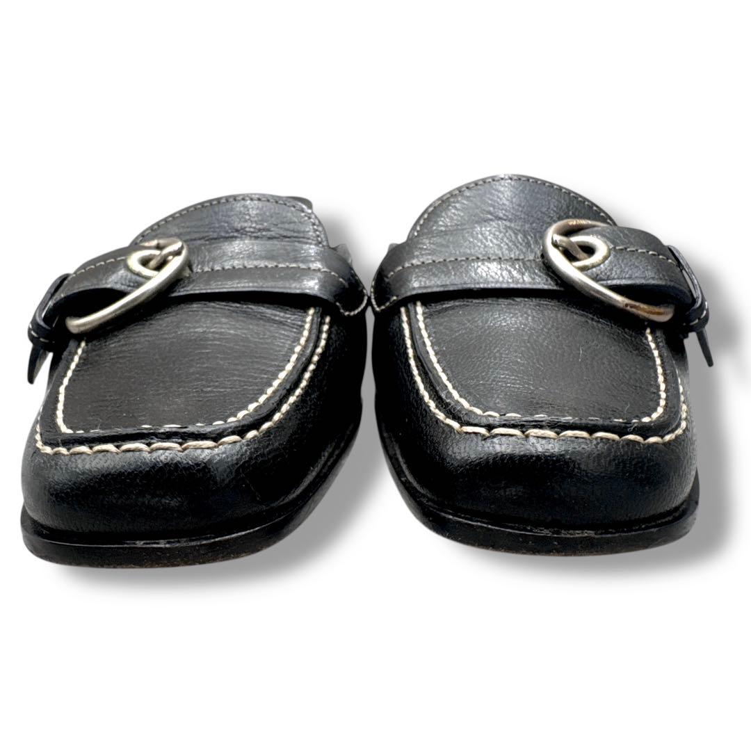 靴 Prada Leather Mule 37 Replaced Heels