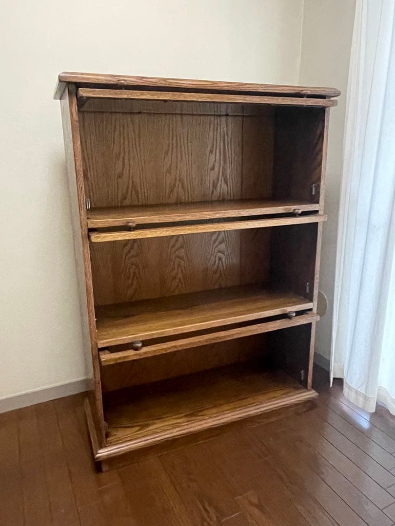 木製ブックシェルフ　アンティーク本棚　アメリカン・アンティーク　アンティーク家具