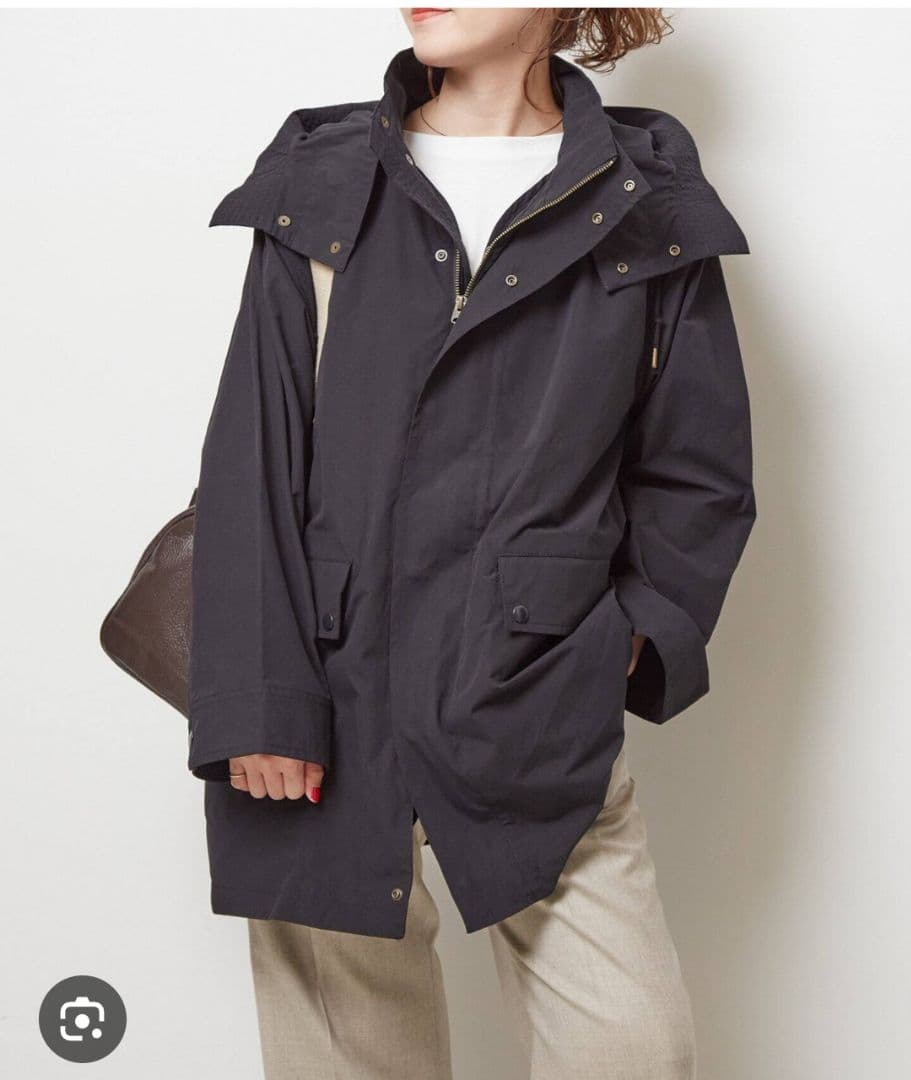 スピックアンドスパン CNフーディーライナー3WAYブルゾン ブラック 38