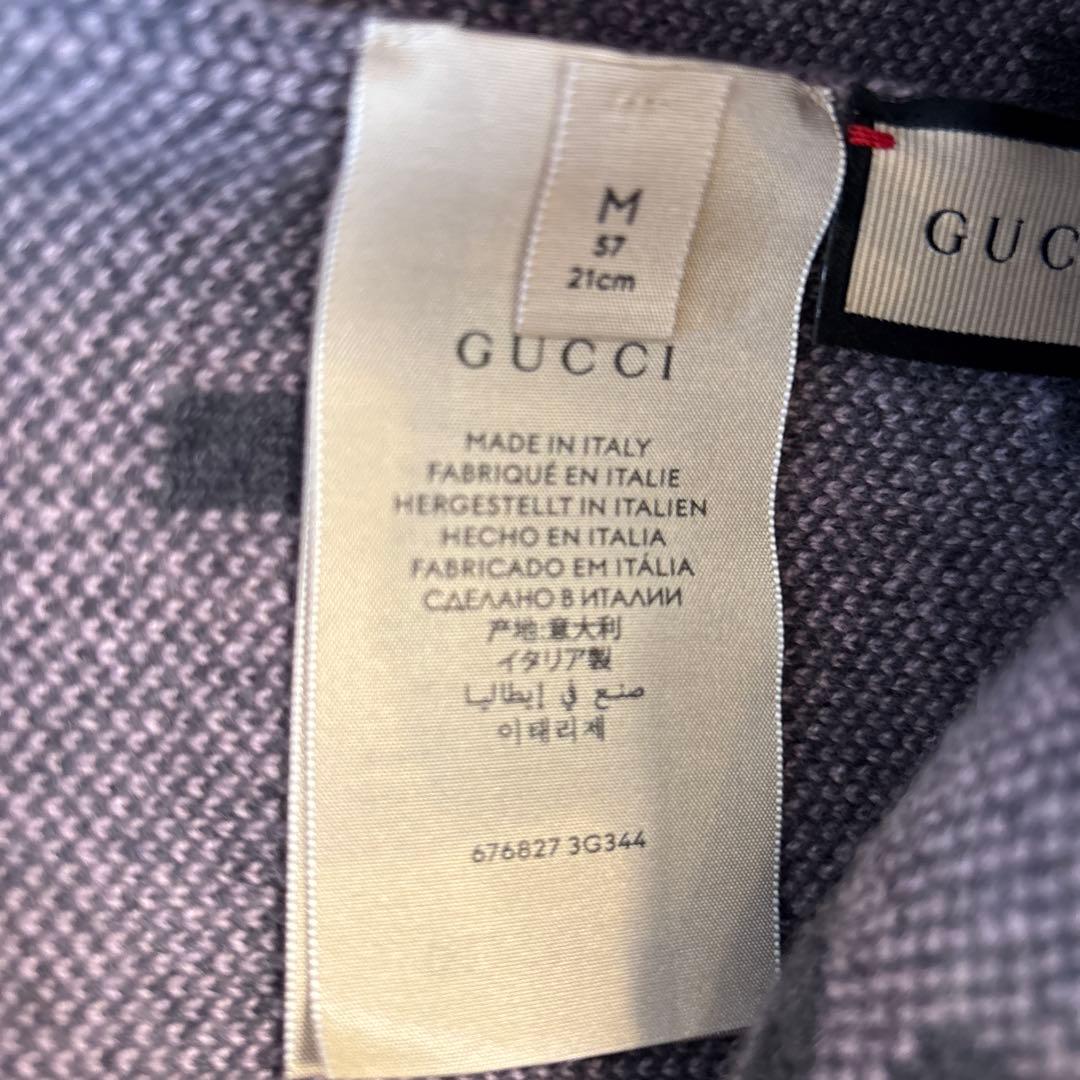 1/25まで亜也です　GUCCI GGロゴ カシミアニット帽 Mサイズ