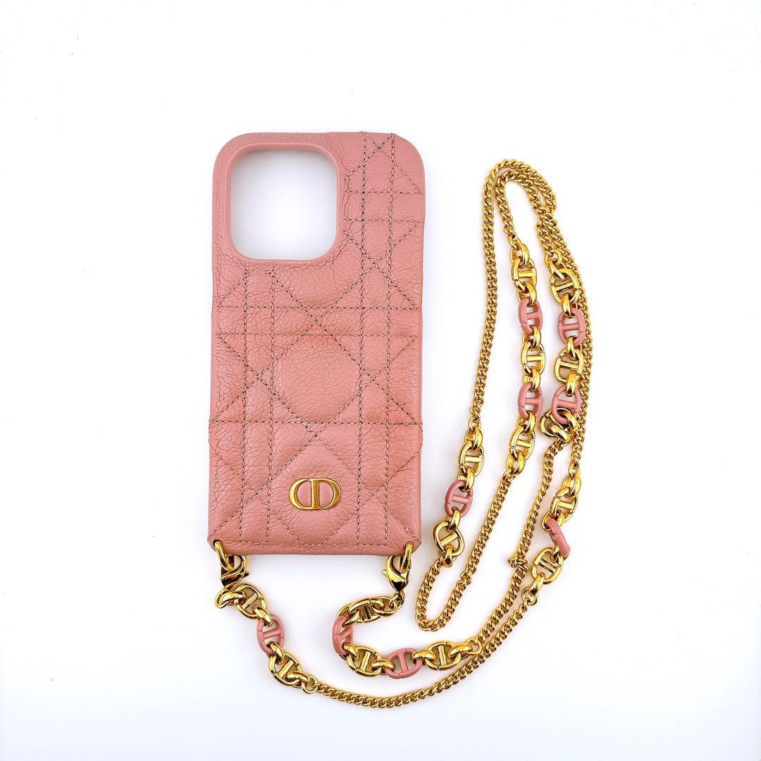 ディオール レディディオール iPhone14 Pro チェーン スマホケース