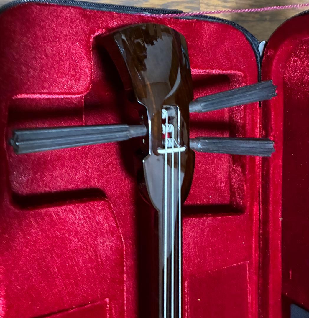 三線 人工蛇革 ケース付き