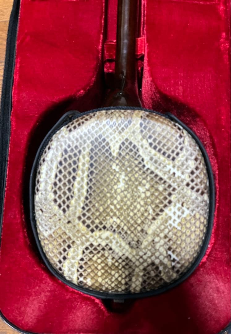 三線 人工蛇革 ケース付き