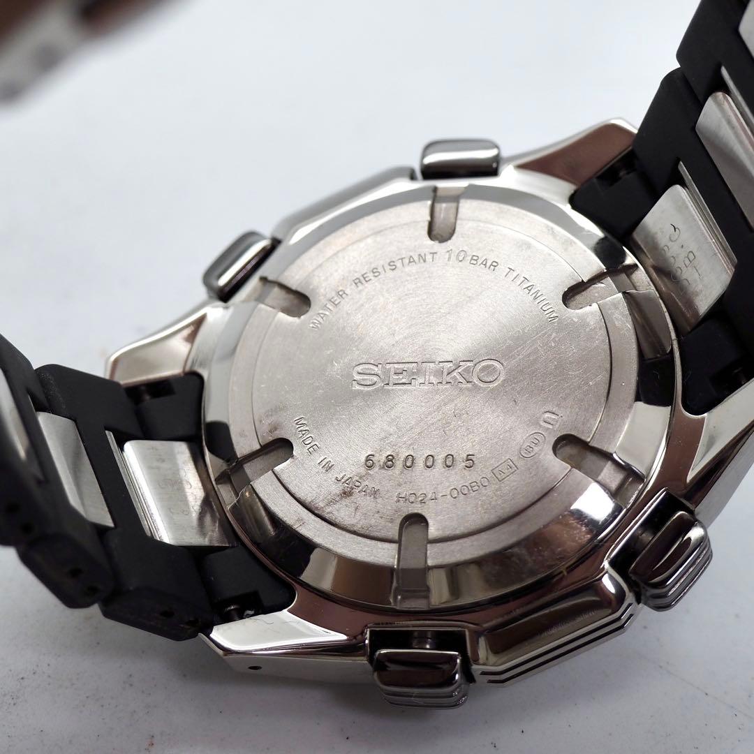 212 稼働【美品】SEIKO 時計　メンズ　イグニッション　アナデジ　チタン