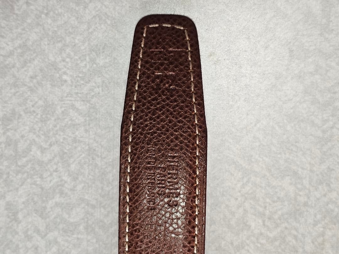 エルメス H型バックル リバーシブルレザーベルト 保存袋付き 87cm