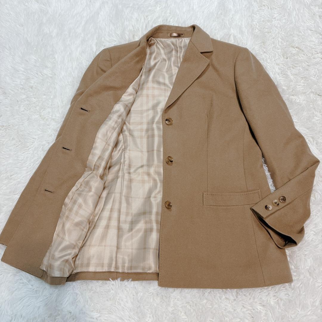 【美品】バーバリーロンドン カシミヤ ウール テーラードジャケット ノバチェック