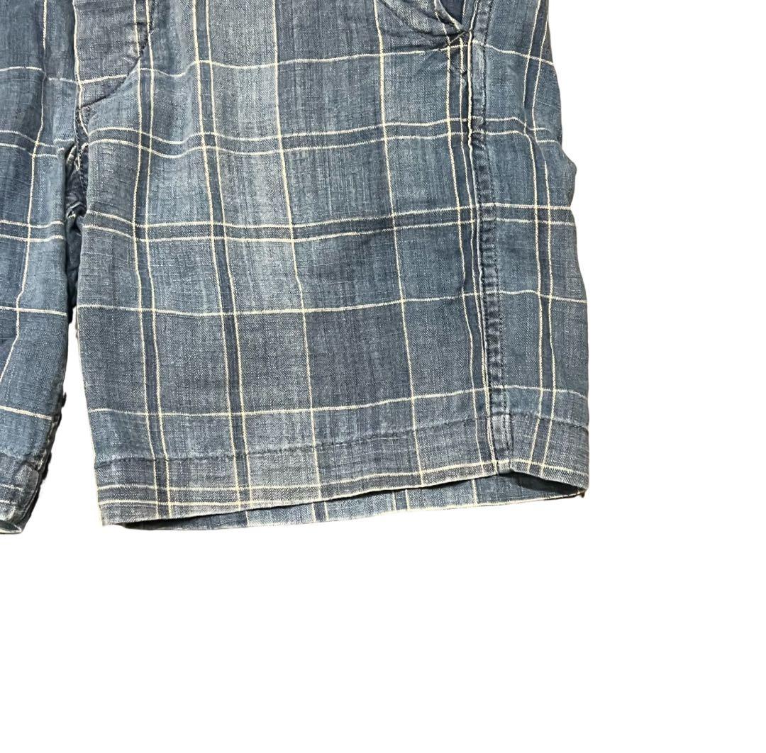 パンツ RRL denim check shorts chambray