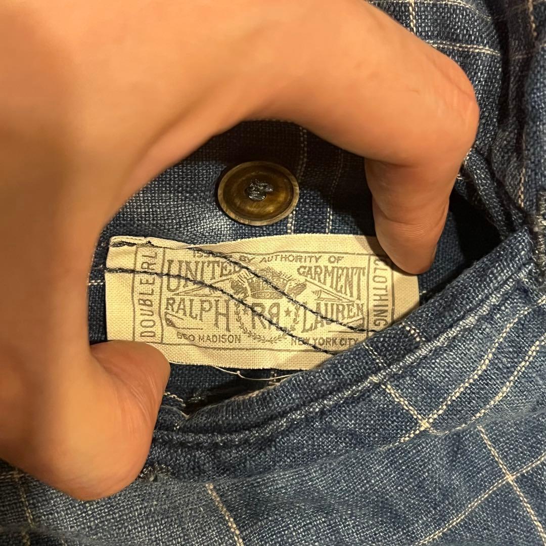 パンツ RRL denim check shorts chambray