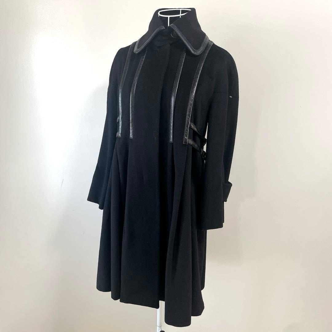 マックスマーラ スポーツマックス ウール　フレア　ロングコート　ブラック　36