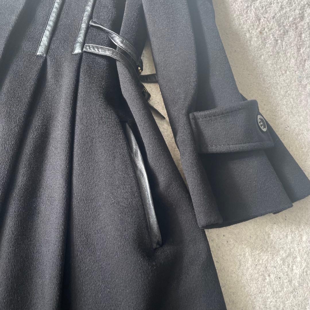 マックスマーラ スポーツマックス ウール　フレア　ロングコート　ブラック　36