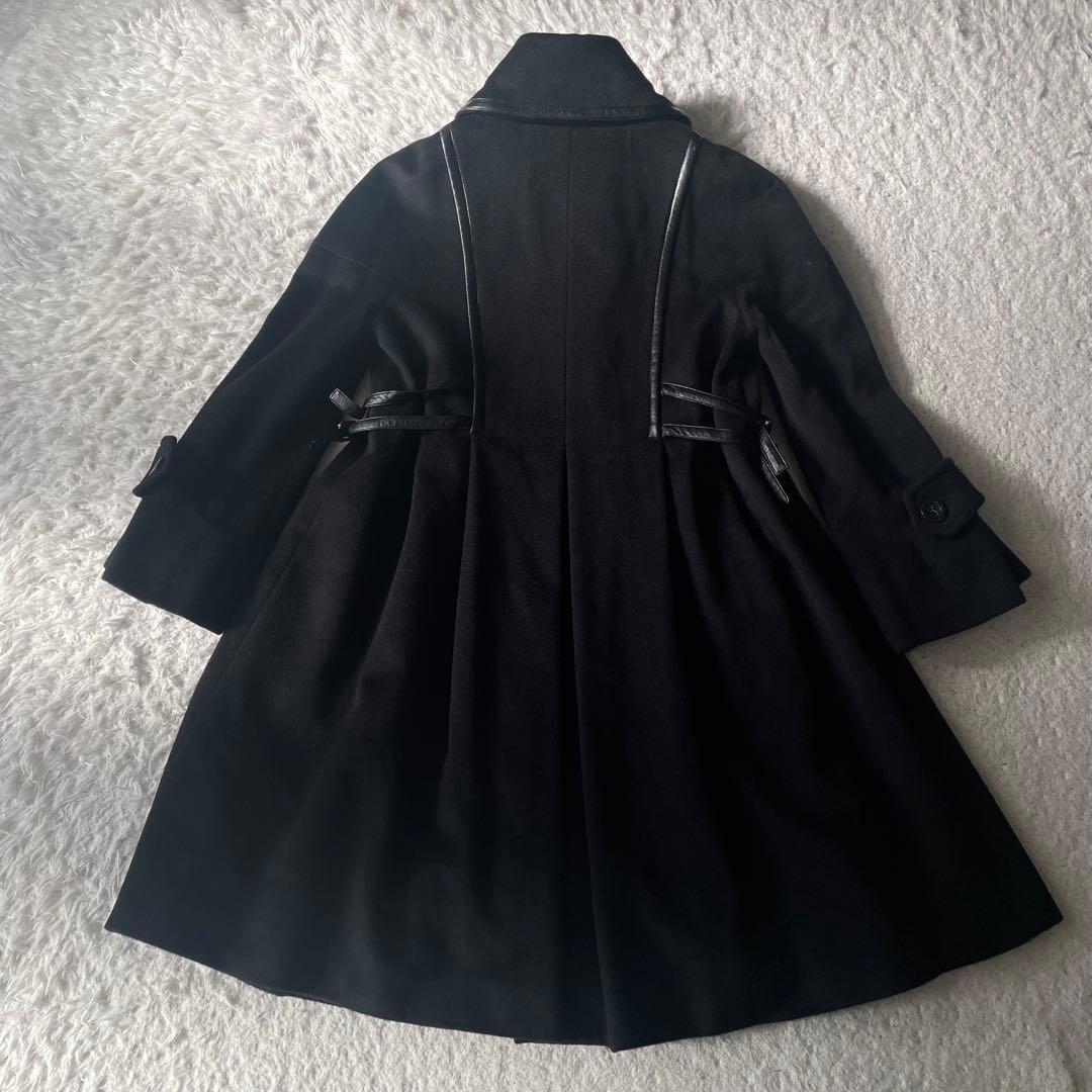 マックスマーラ スポーツマックス ウール　フレア　ロングコート　ブラック　36