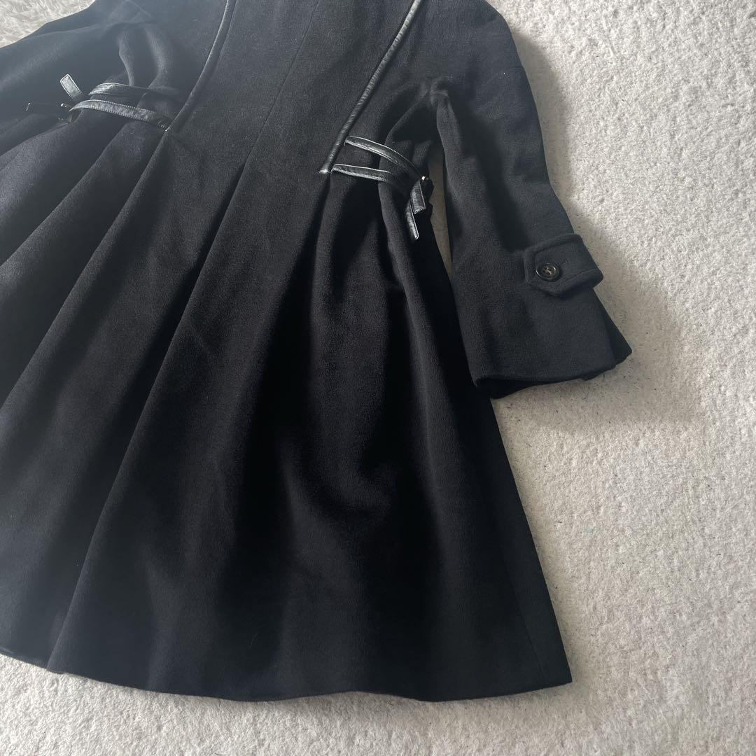 マックスマーラ スポーツマックス ウール　フレア　ロングコート　ブラック　36