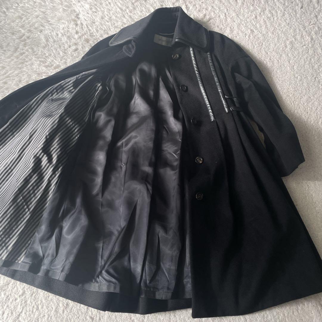 マックスマーラ スポーツマックス ウール　フレア　ロングコート　ブラック　36