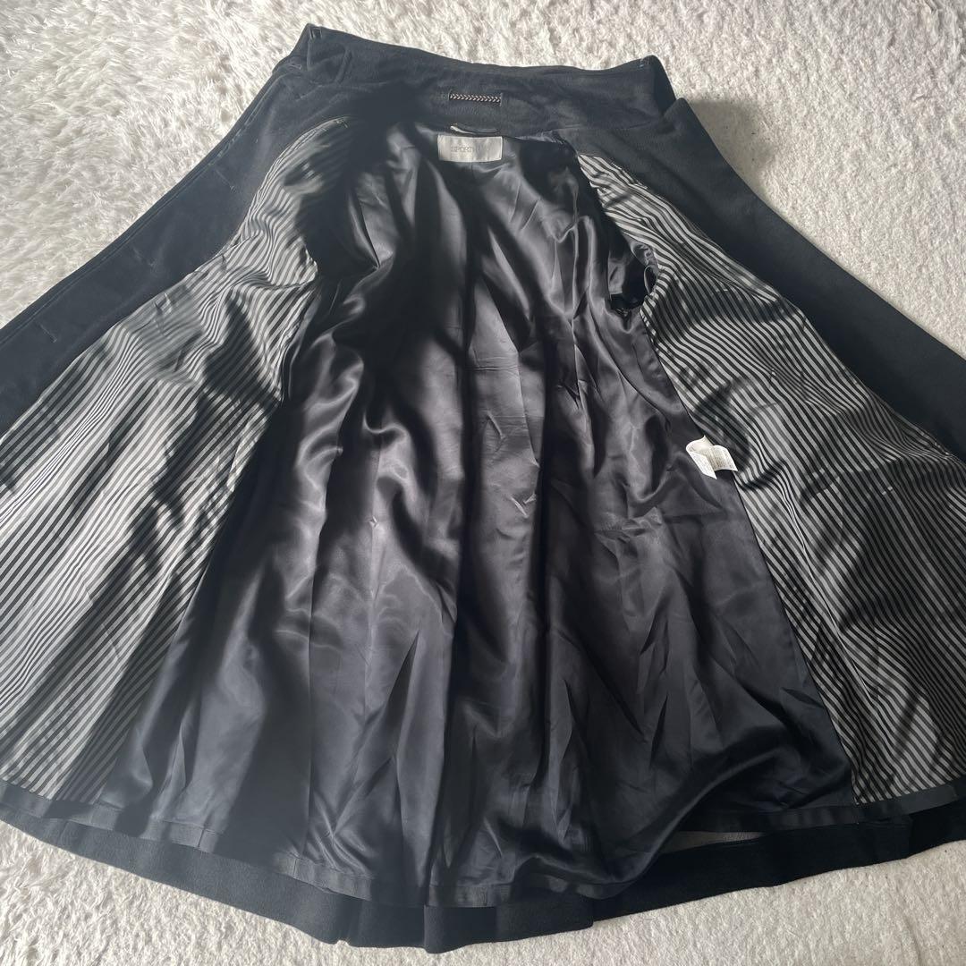 マックスマーラ スポーツマックス ウール　フレア　ロングコート　ブラック　36