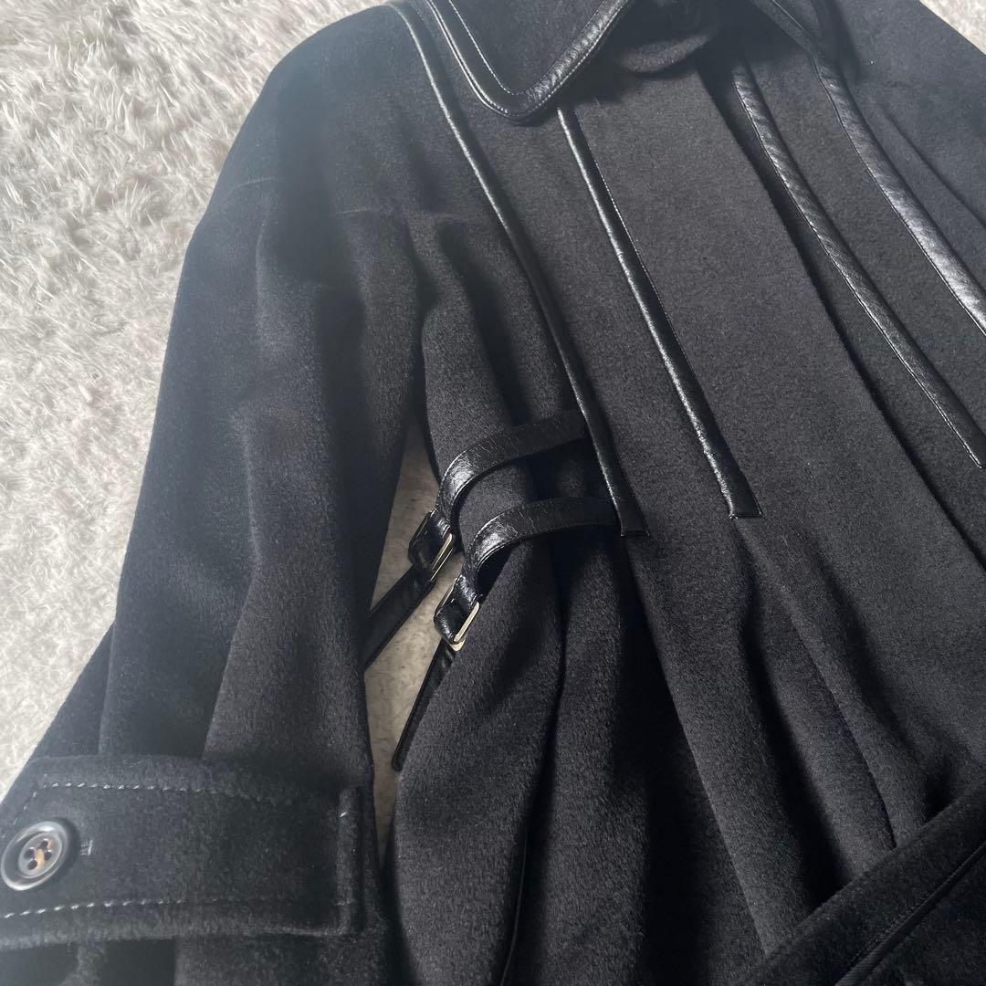 マックスマーラ スポーツマックス ウール　フレア　ロングコート　ブラック　36