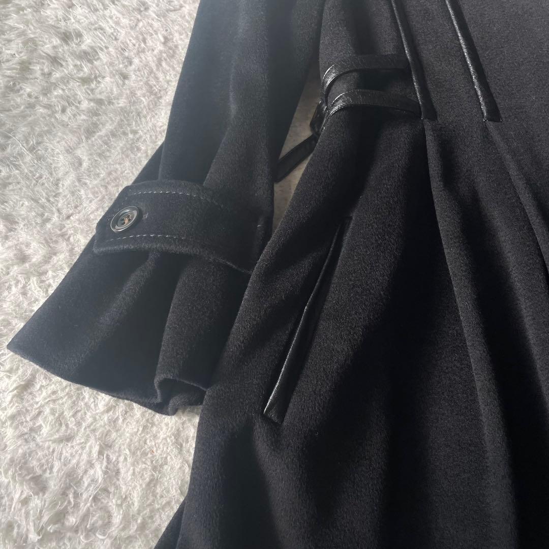 マックスマーラ スポーツマックス ウール　フレア　ロングコート　ブラック　36