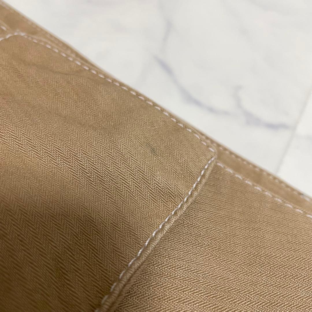 LOEWE ロエベ イタリア製 ベルト付 ハイウエスト ワイドチノ パンツ36