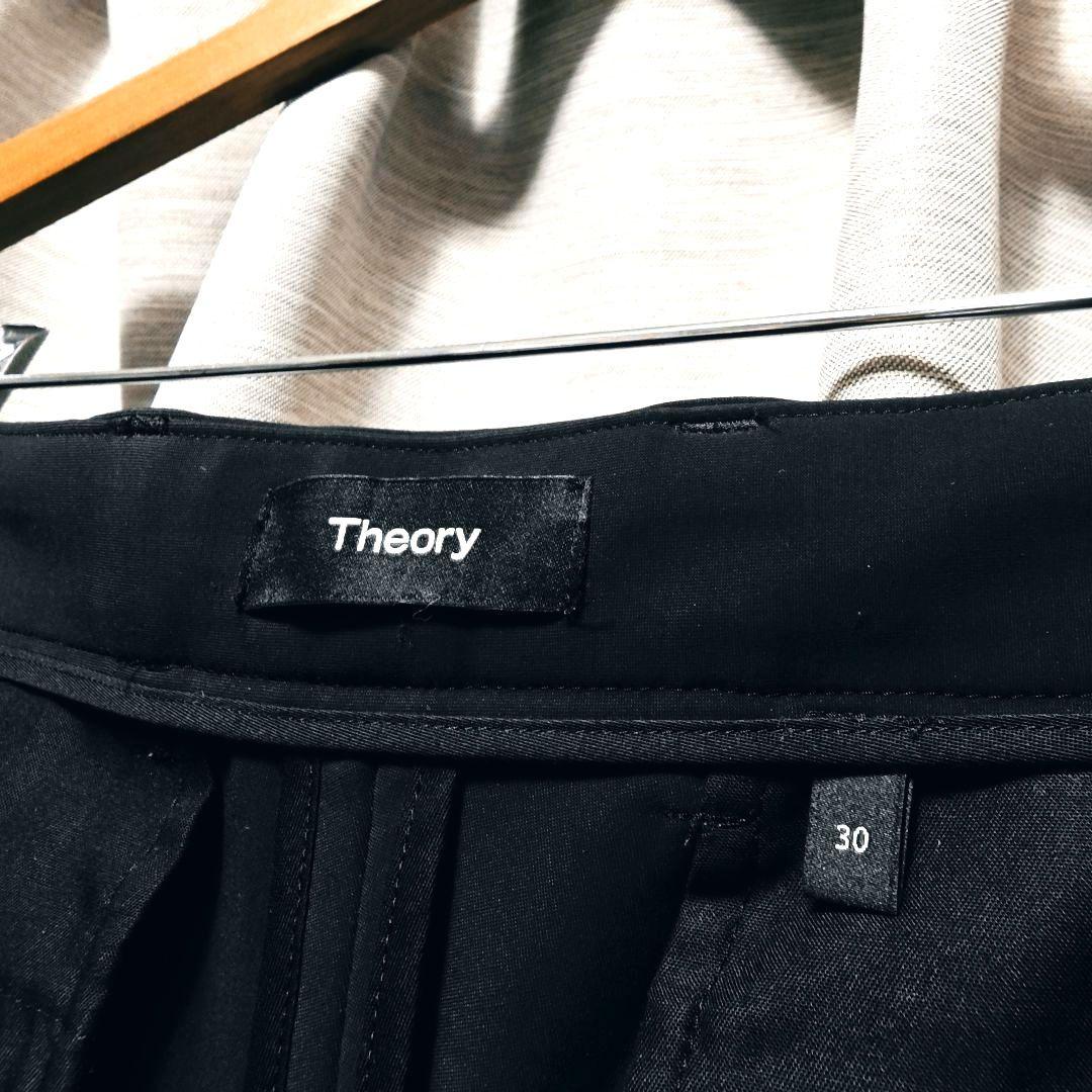 【美品：Theory】高機能ジャージー スラックス「M：ブラック」